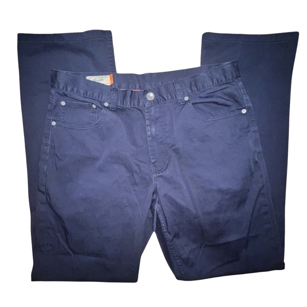 Faconnable Jeans 38l Men’s Navy Casual Pants - Durable & Stretchy Comfort
